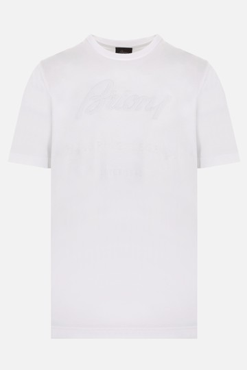 BRIONI logo embroidered cotton t-shirt Man
