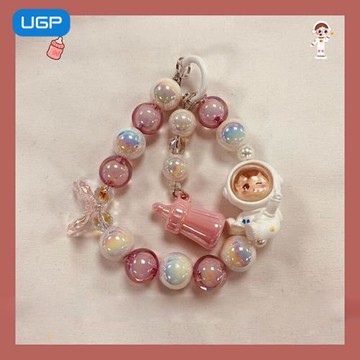 2025手機鏈掛繩新款鏈條串珠短手腕帶diy材料手機殼高端珠串女斜挎掛鏈高級可愛手工珠子吊墜掛飾掛件鑰匙扣