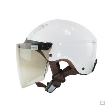 華泰 安全帽 NINJA  K-827 K827 素色 白 輕便型 可拆洗 抗UV鏡片 雪帽 半罩