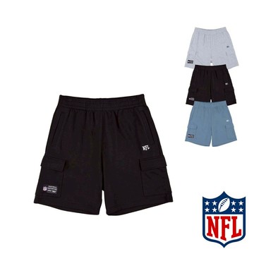 NFL 口袋 針織 短褲【24211501】褲子 毛圈布 鬆緊設計 抽繩 運動褲 日韓穿搭