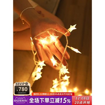 紫葉小星星燈led小彩燈閃燈串燈滿天星夜市氛圍燈生日布置裝飾燈