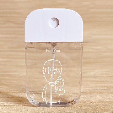 【扭蓋款】客製 酒精/香水噴霧瓶-白線條Q版似顏繪