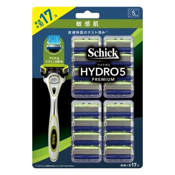 Schick 舒適牌 HYDRO5 PREMIUM 敏感肌用刮鬍刀組  1組  1盒