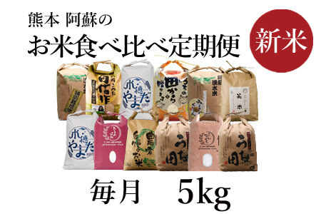 令和5年度　阿蘇の美味しいお米定期便　5kg×12か月