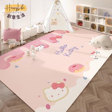 客廳地墊防水可擦pvc免洗地毯卡通地毯爬爬墊防滑防摔床邊墊 pc6271