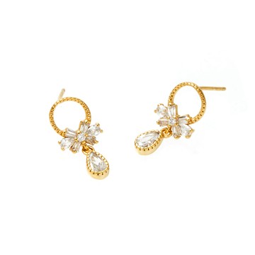 [純銀] 淚之冰晶耳環 / 2色 / Ice Crystal Of Tears Earring
