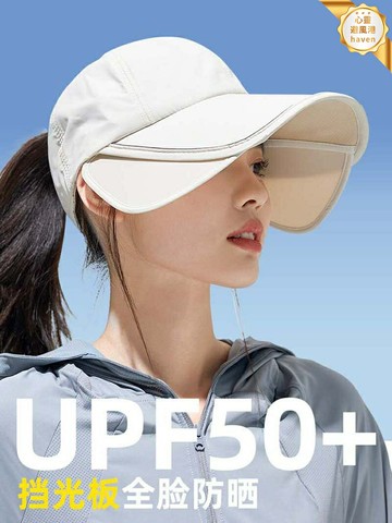 【全臉防曬 可伸縮】高爾夫遮陽帽 空頂帽 太陽帽 防曬帽 運動帽 寬簷遮臉 速乾透氣 防紫外線 男女通用 戶外運動必備