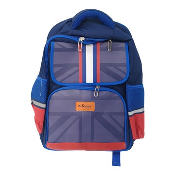 KiKimmy 多功能減壓護脊兒童輕量書包 學院深藍  F(41 x 31 x 13.5cm)