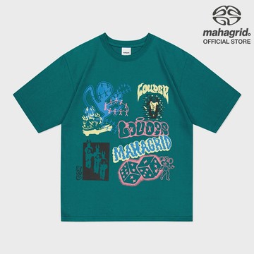 [MAHAGRID] 街頭拼貼t恤_中性_韓風STREET COLLAGE TEE