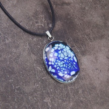 琺瑯斑點噴釉蠟繩可調長度項鍊