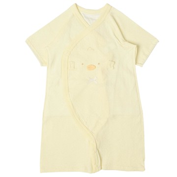 akachan honpo - 5分袖連身衣 附內衣-奶油色 (50~60cm)