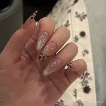 🤩加一超劃祘✨純手工穿戴甲貓眼星空豹紋爆款宮廷風ins法式貓眼顯白氛圍感美甲純手工穿戴甲 4JTY