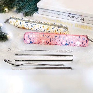 【Sense Lab. 好感製所】Snoopy史努比 下雪森林304不鏽鋼環保餐具6件組