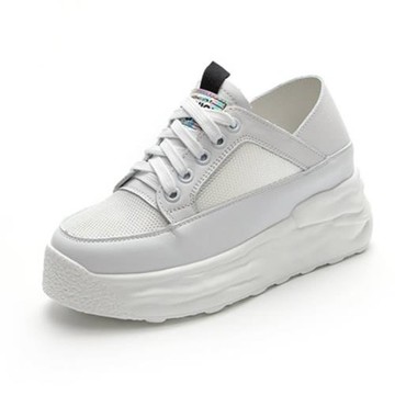 【Taroko】夏日風情鏤空透氣厚真皮鞋(2色可選)