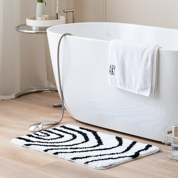 『百貨屋二號』北歐柔軟長絨密實纖維吸水腳墊浴缸邊防滑地墊50x80cm陽臺地墊