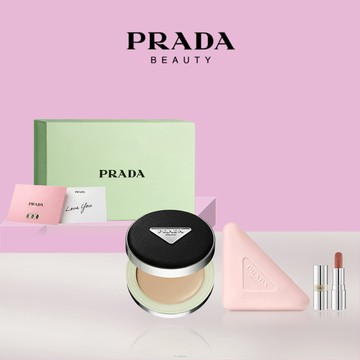 🔜快速出貨【PRADA】唯我霧光奢潤禮｜原生霧光氣墊x唯我奢潤護手霜｜高訂奢香調｜男女皆宜｜享 精巧版唇膏+訂製禮盒｜情人節禮物｜生日禮物