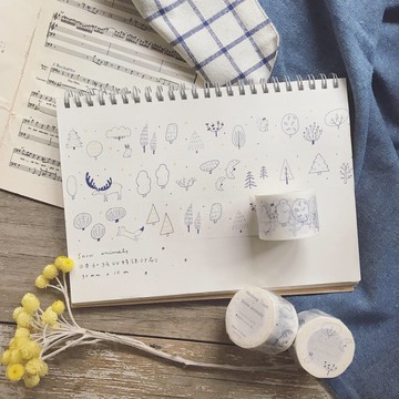 Snow animals 雪國動物 / 紙膠帶