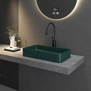 洗手盆洗手臺洗臉盆臺上盆北歐陶瓷臺上盆長方形洗臉盆家用高檔洗手盆單盆衛生間洗漱臺面盆