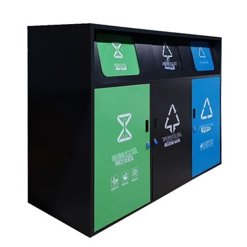 戶外垃圾桶商用不銹鋼垃圾箱室外大容量垃圾筒金屬鍍鋅果殼箱廠家[DD080109]