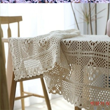 手工鉤織桌布針織鏤空鉤針鉤花蓋巾餐桌布編織鋼琴巾拍攝道具布藝