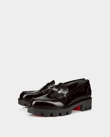 CHRISTIAN LOUBOUTIN 黑色厚底樂福鞋 - 38.5