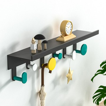 進門掛鉤創意玄關置物架壁掛免打孔墻壁上鑰匙衣帽掛衣鉤門口入戶 雙11全館免運