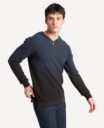 Kenneth Cole | Dip Dye Sweater Hoodie in Navy/Black