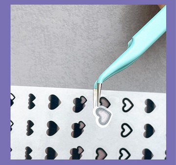 OKMT新七天貼紙手帳膠帶 愛心-黑-PET模切-6cm*3m-35cm循環