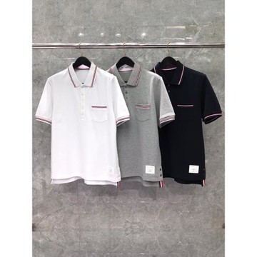 polo衫男短袖潮牌tb夏季寬松休閑翻領潮流珠地棉T恤半袖保羅衫潮