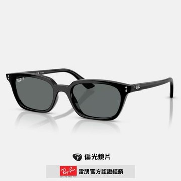 【RayBan 雷朋】復古潮流方形膠框偏光太陽眼鏡(RB4456F-667781 52mm 偏光鏡片)