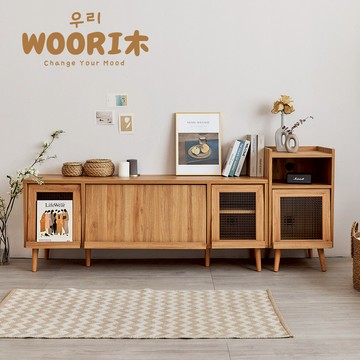 完美主義│Woori木▹復古三門收納電視櫃(150CM)收納櫃 櫥櫃 矮櫃 書報櫃 置物櫃 雜誌櫃【P0037】