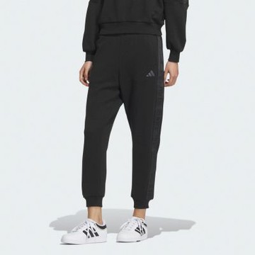 adidas 愛迪達 長褲 女 運動褲 寬鬆 縮口 亞規 WORD FT PNT 黑 JZ8453(L5154)
