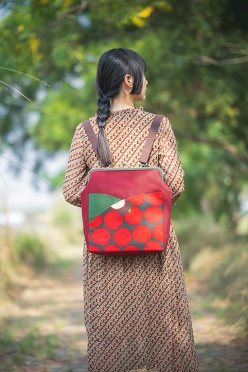 【秋陽林檎】吐司口金包/後背包/側背包/斜背包/水風船