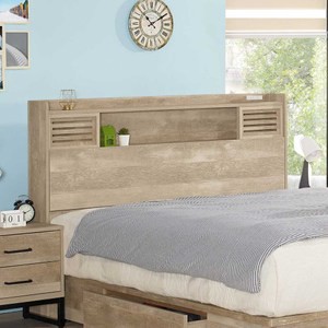 美式工業風路德5尺床頭箱（可置物）