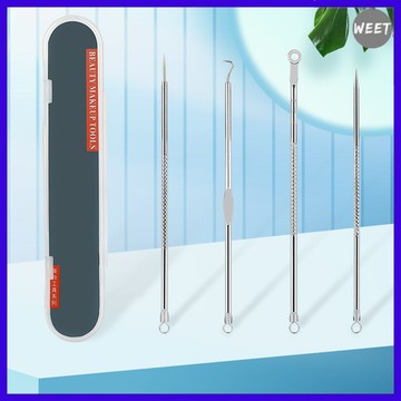 【粉刺針】粉刺針套裝4件套 去黑頭擠痘痘暗瘡針 美容工具 雙頭細胞夾粉刺針