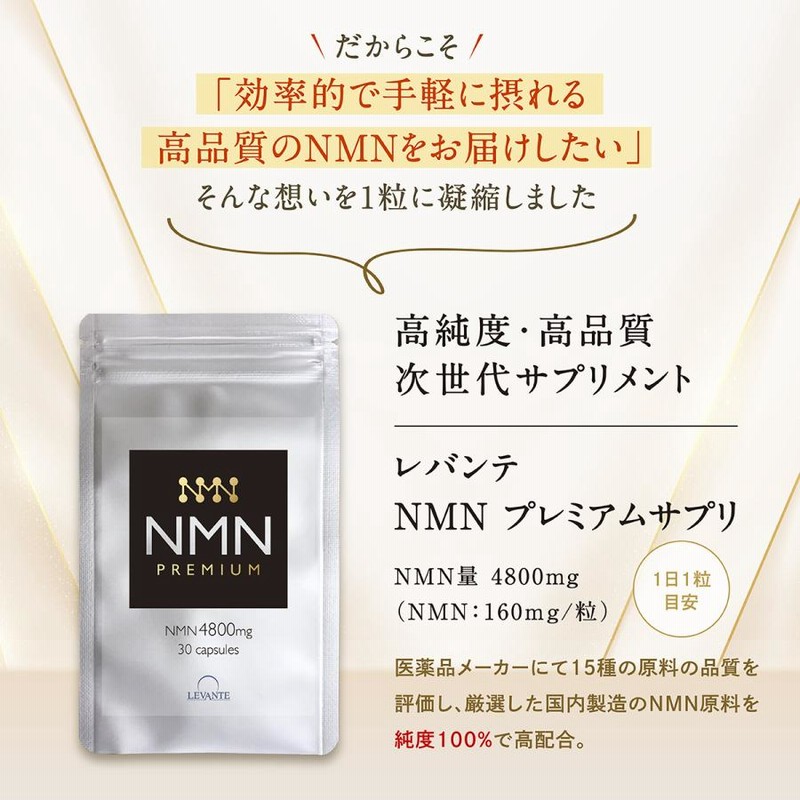 成分量分析済】 NMN サプリ 日本製 4800mg 1ヶ月分 高純度100% 還元型