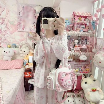 可可裡🌺美樂蒂可愛萌系睡衣女小紅薯爆款春秋季長袖長褲學生宿舍居家套裝
