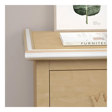 vanibaby L型 雙色加厚防撞邊 時尚質感防撞邊條 NBR材質 柔韌耐用 邊角防護  2m  木色  2條