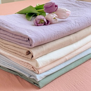 新款日式純色水洗棉單件床單簡約單雙人超柔裸睡單品被單枕套批發