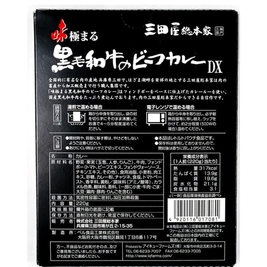 三田屋総本家 味極まる黒毛和牛のビーフカレーＤＸ 20食 カレー 送料無料