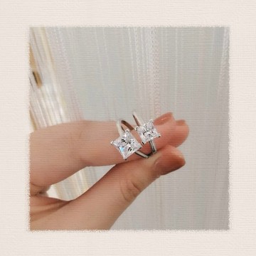 【求婚戒指】Beat love 漏一拍的愛 • 純銀厚鍍18K金• 結婚鑽戒