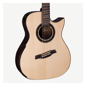 Hozen Gold Label Deep OM 41吋 瑞士月亮雲杉面板 印度玫瑰木背側板 全單板 扇形指板 Adi力木 金標 民謠吉他