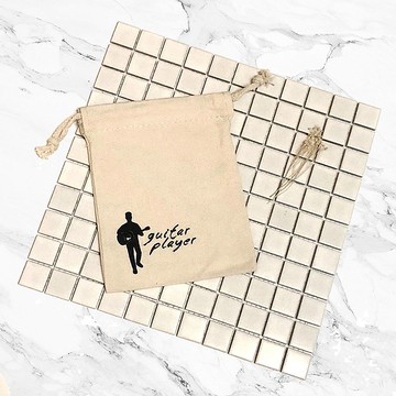 Guitar Player 吉他玩家手工絹印帆布束口袋 禮物包裝