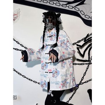 飯粒家 原創設計新中式外套小個子上衣國風復古唐裝chic早春外套