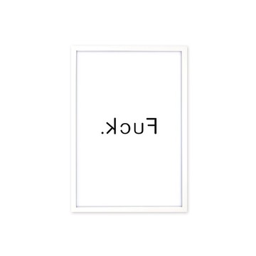 北歐風裝飾畫相框 FUCK 簡約款 白色框 63x43cm 室內設計 布置