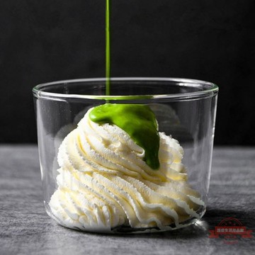 布丁杯酸奶玻璃水果杯果茶冷飲奶茶玻璃杯加厚ins風杯一件代發