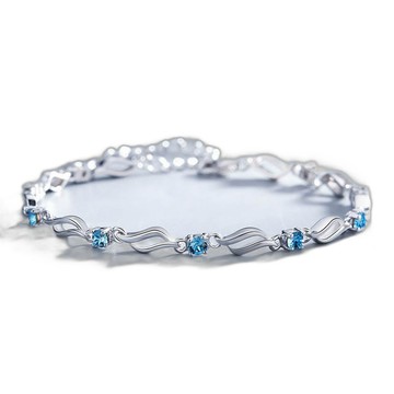 MoonDy 手鏈 手鍊 S999 純銀手鍊 結婚禮物 飾品 小禮物 水晶手鍊 女生手鏈 女手鍊 043