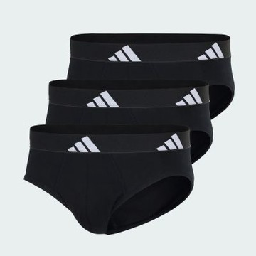 adidas M ACTIVE FLEX COTTON BRIEF 3 PAIRS 男士 親膚彈性貼身內褲三件組-灰／鋁灰／黑