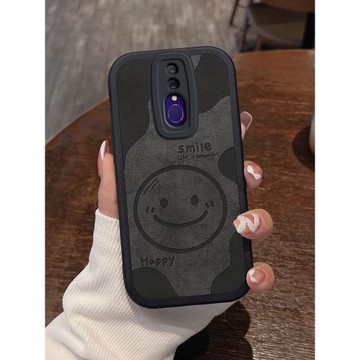 開心笑臉適用oppoa9手機殼高級感a11x網紅潮牌a8情侶a7x手機套a11s鏡頭全包OPPO防摔a9x軟硅膠a5新款a5s外殼