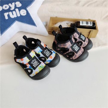 出口日單【baby&doll】夏季男女童涼鞋沙灘涼鞋后包跟魔術貼童鞋